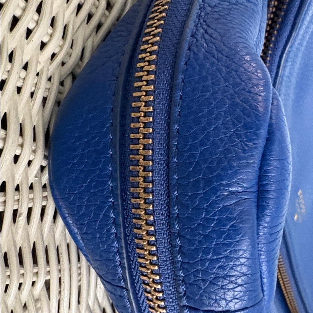 Fossil Blue Leather Preston Crossbody Bag - Picture 7 of 12